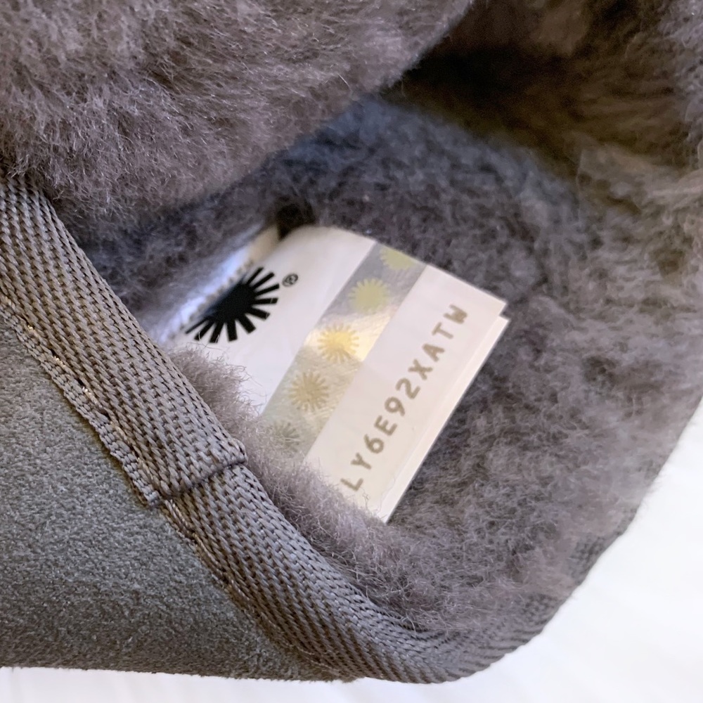 UGG Classic Short Stud II Charcoal Boots - Picture 8 of 9